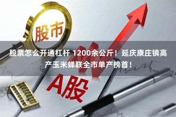 股票怎么开通杠杆 1200余公斤！延庆康庄镇高产玉米蝉联全市单产榜首！
